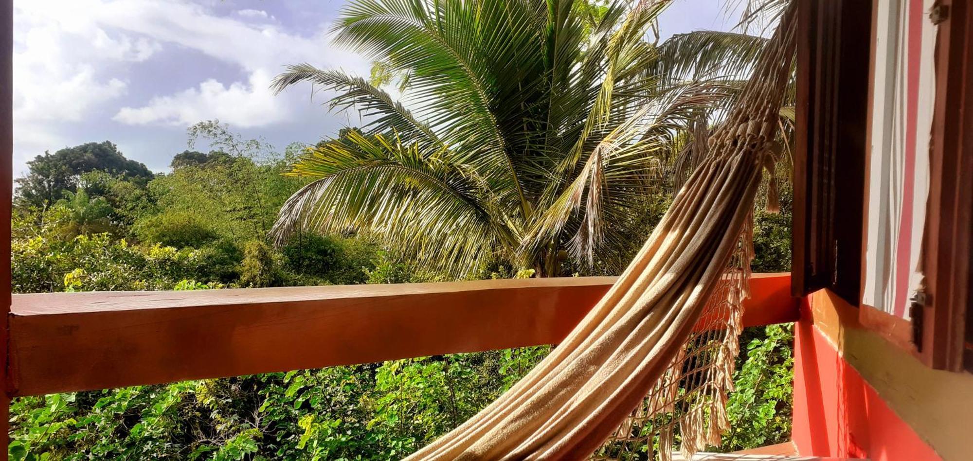 Novos Baianos Hostel E Pousada Порту-Сегуру Экстерьер фото Hammock in the Caribbean